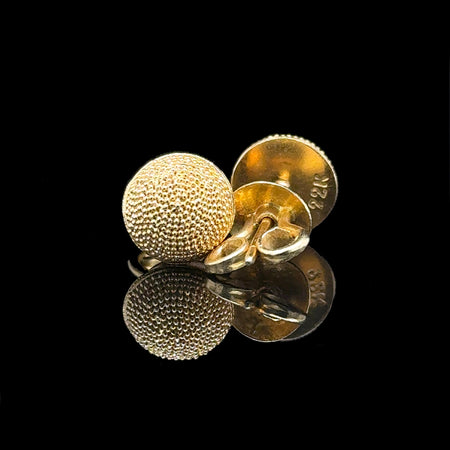 Vintage Stud Earrings 22K Yellow Gold - J42701