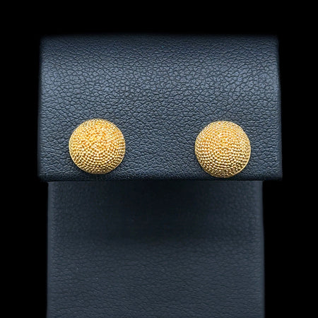 Vintage Stud Earrings 22K Yellow Gold - J42701