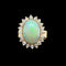 6.50ct. Opal & .62ct. T.W. Lab Diamonds Estate Fashion Ring Yellow Gold - J42703C