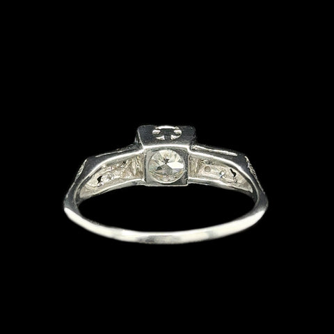 Art Deco .85ct. Diamond Antique Engagement - Fashion Ring Platinum - J42711