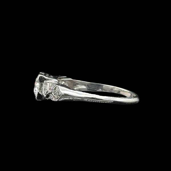 Art Deco .85ct. Diamond Antique Engagement - Fashion Ring Platinum - J42711