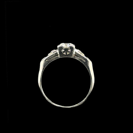 Art Deco .85ct. Diamond Antique Engagement - Fashion Ring Platinum - J42711