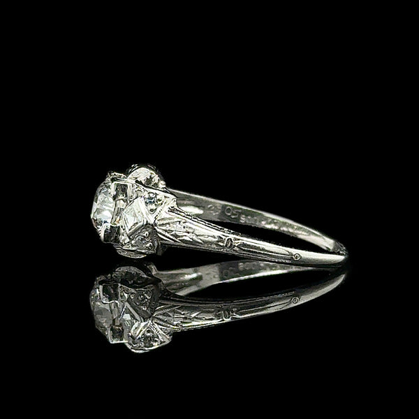 Art Deco .65ct. Diamond Antique Engagement - Fashion Ring Platinum - J42719