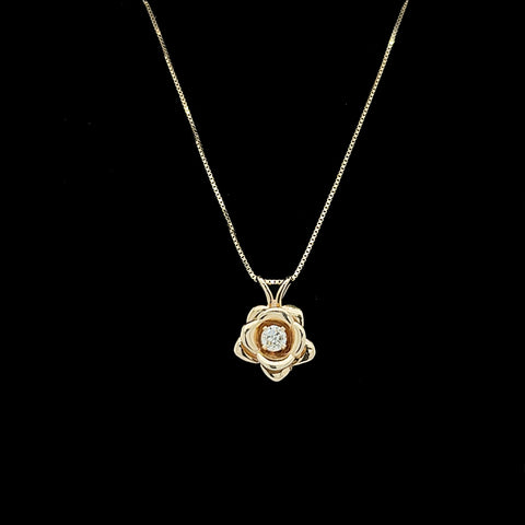 .25ct. Diamond Estate Necklace Yellow Gold - J42725