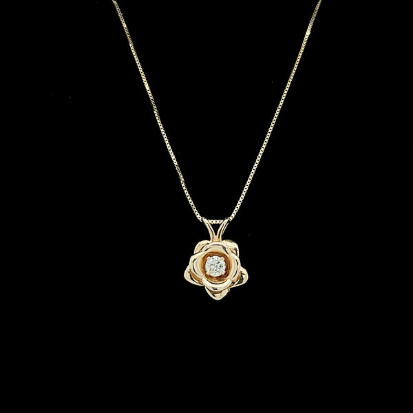 .25ct. Diamond Estate Necklace Yellow Gold - J42725