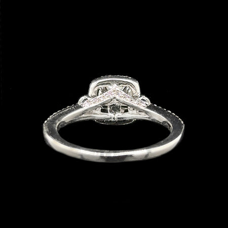 .65ct. Diamond Estate Engagement - Fashion Ring 18K White Gold Natalie K - J42729