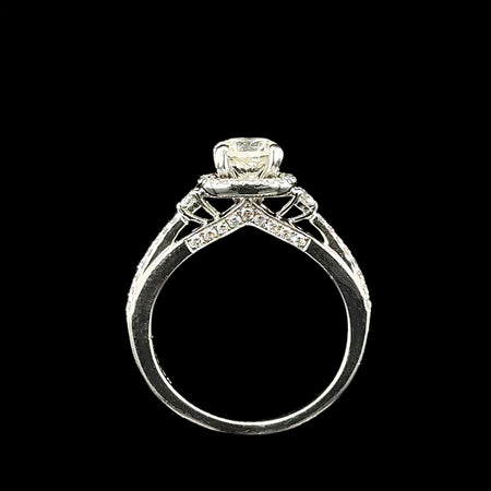 .65ct. Diamond Estate Engagement - Fashion Ring 18K White Gold Natalie K - J42729