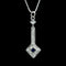 .20ct. Sapphire & .20ct. T.W. Diamond Estate Necklace White Gold - J42730