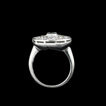 .20ct. Sapphire & .25ct. T.W. Diamond Vintage Wedding - Fashion Ring White Gold - J42744