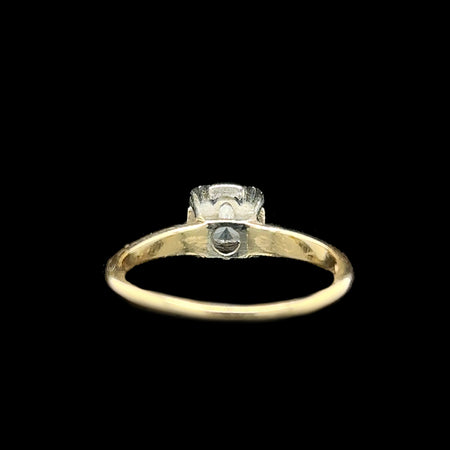 .50ct. Diamond Vintage Engagement - Fashion Ring Yellow & White Gold - J42747