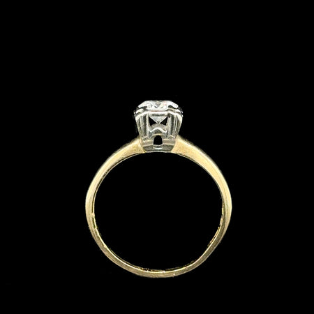 .50ct. Diamond Vintage Engagement - Fashion Ring Yellow & White Gold - J42747