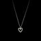 .62ct. T.W. Diamond Heart Vintage Necklace White Gold - J42756