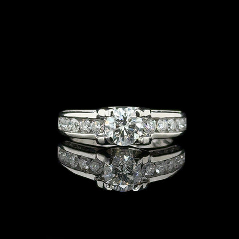 .70ct. Diamond Estate Engagement - Fashion Ring 18K White Gold - J42758
