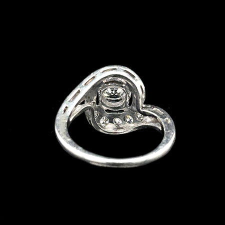 .50ct. Diamond Vintage Engagement - Fashion Ring Platinum - J42762