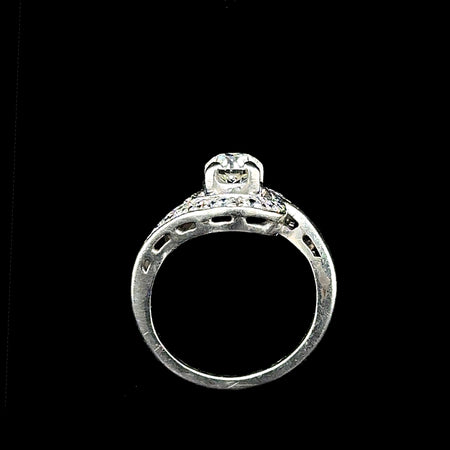 .50ct. Diamond Vintage Engagement - Fashion Ring Platinum - J42762