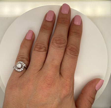 .50ct. Diamond Vintage Engagement - Fashion Ring Platinum - J42762
