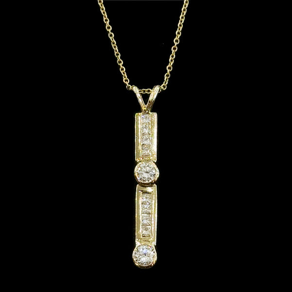 .66ct. T.W. Diamond Estate Necklace Yellow Gold - J42769