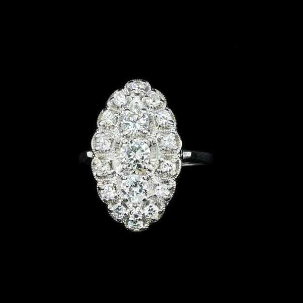 .92ct. T.W. Diamond Vintage Engagement - Fashion Ring White Gold Frackman, Inc. - J42779