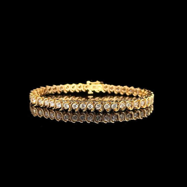 4.00ct. T.W. Diamond Vintage Bracelet Yellow Gold - J42781
