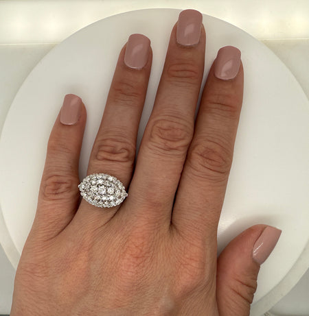 1.00ct. T.W. Diamond Vintage Wedding - Fashion Ring White Gold - J42782