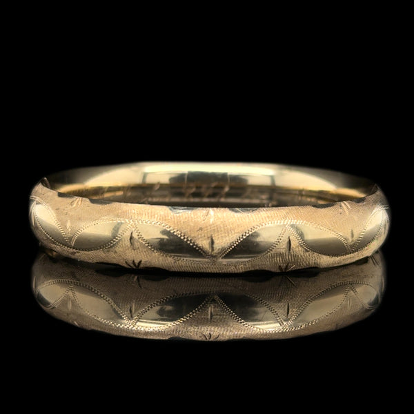 Estate Bangle Bracelet Yellow Gold - J42789