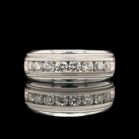 1.00ct. T.W. Diamond Gents Estate Fashion Ring White Gold - J42791