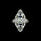 Art Deco .53ct. Diamond & .33ct. T.W. Sapphire Antique Engagement - Fashion Ring 18K White Gold - J42804