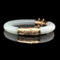 Jadeite Vintage Bangle Bracelet Yellow Gold - J42811