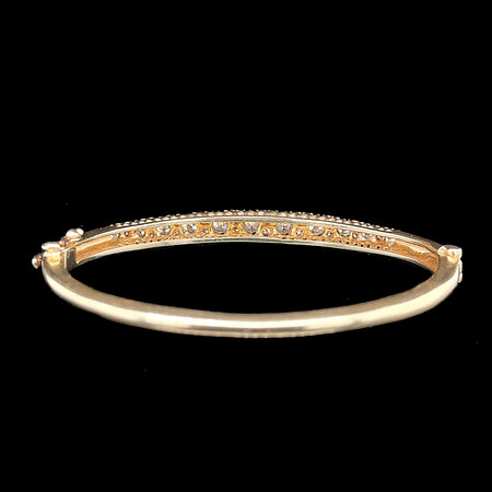1.00ct. T.W. Diamond Vintage Bangle Bracelet Yellow Gold - J42812
