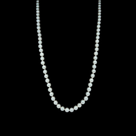 4.5mm-5mm Akoya Cultured Pearl Estate Necklace 14K Yellow Gold - J42816