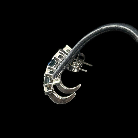 1.25ct. T.W. Sapphire & Diamond Estate Earrings White Gold - J42818