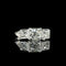 Art Deco .96ct. T.W. 3-Stone Diamond Antique Engagement - Fashion Ring White Gold - J42822
