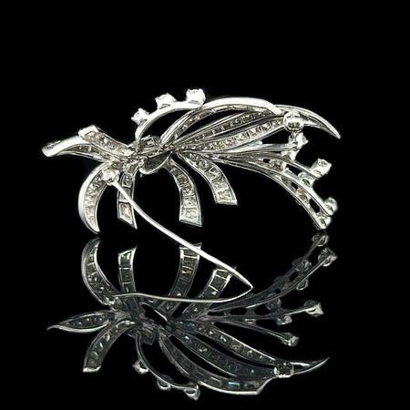 3.25ct. T.W. Diamond Vintage Brooch Platinum - J42925
