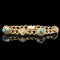 .60ct. T.W. Turquoise & Diamond Vintage Bracelet Yellow Gold - J42928