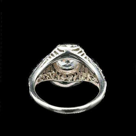 1.02ct. Diamond Vintage Engagement - Fashion Ring White Gold - J42929