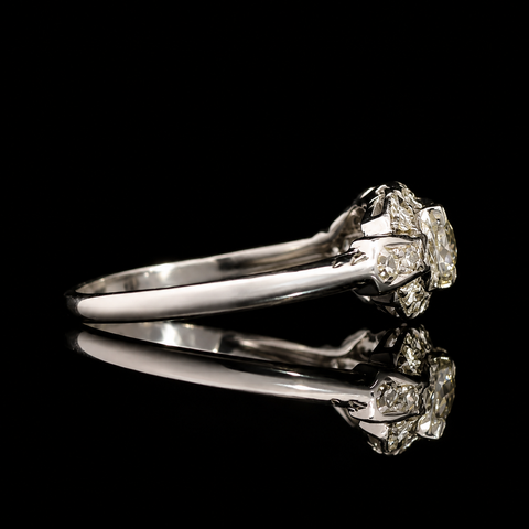 Art Deco .48ct. Diamond Antique Engagement - Fashion Ring Platinum - J43057