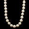 8.0-8.5mm Akoya Cultured Pearl & Emerald Estate Necklace Yellow Gold -J43059