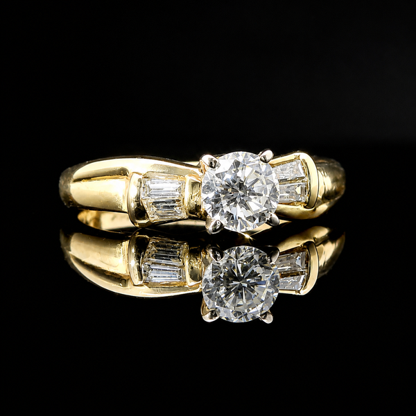 .35ct. Diamond Estate Engagement - Fashion Ring Yellow Gold - J43250