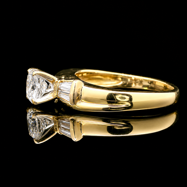 .35ct. Diamond Estate Engagement - Fashion Ring Yellow Gold - J43250