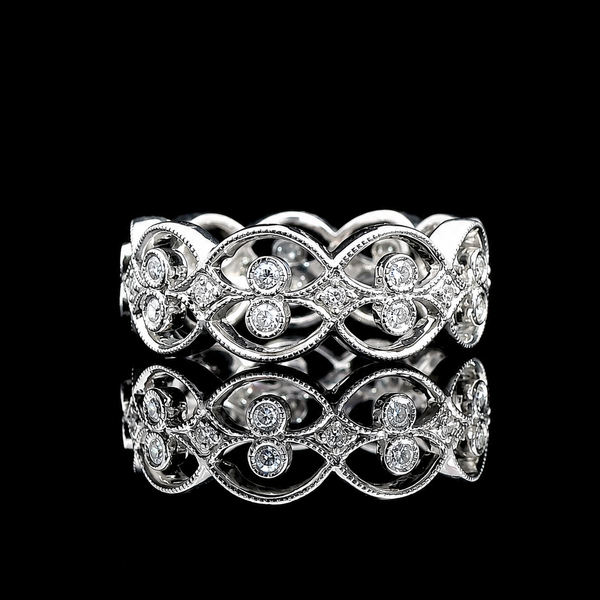 .33ct. T.W. Diamond Estate Wedding Band - Ring 18K White Gold - J43257