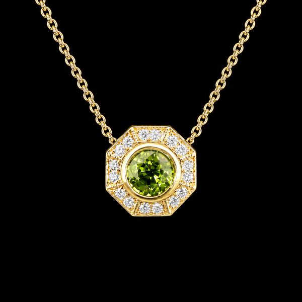 1.05ct. Sapphire & Diamond Estate Necklace Yellow Gold - J43260