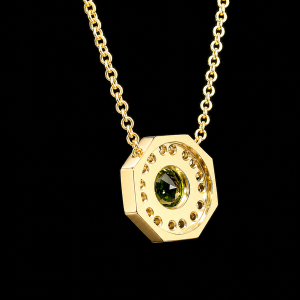 1.05ct. Sapphire & Diamond Estate Necklace Yellow Gold - J43260