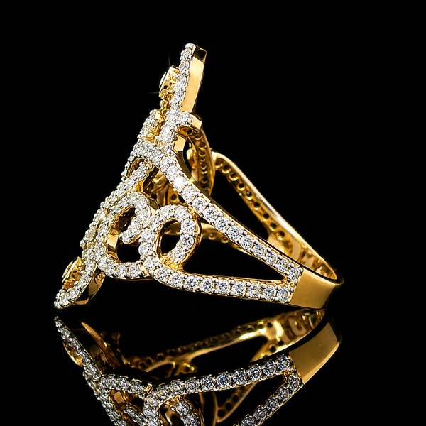 1.00ct. T.W. Diamond Estate Fashion Ring Yellow & White Gold - J43264