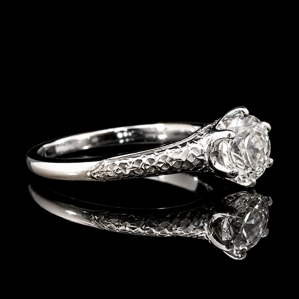 Art Deco 1.26ct. Diamond Antique Engagement - Fashion Ring Platinum - J43271