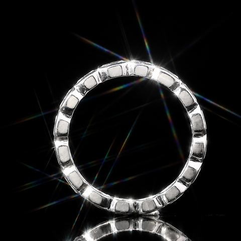 Art Deco .75ct. T.W. Diamond Antique Wedding - Eternity Band Platinum - J43276