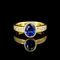 2.25ct. Sapphire & Diamond Estate Engagement-Fashion Ring-18K/22K YG - J43283