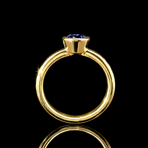 2.25ct. Sapphire & Diamond Estate Engagement-Fashion Ring-18K/22K YG - J43283