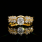 .33ct. Diamond Estate Wedding Ring Set Yellow Gold - J43290