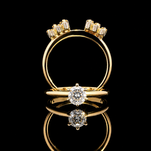 .33ct. Diamond Estate Wedding Ring Set Yellow Gold - J43290
