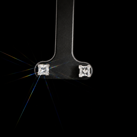 .66ct. T.W. Diamond Estate Stud Earrings White Gold - J43998
